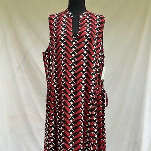 NWT Anne Klein Geometrical Patterned Dress Size XL